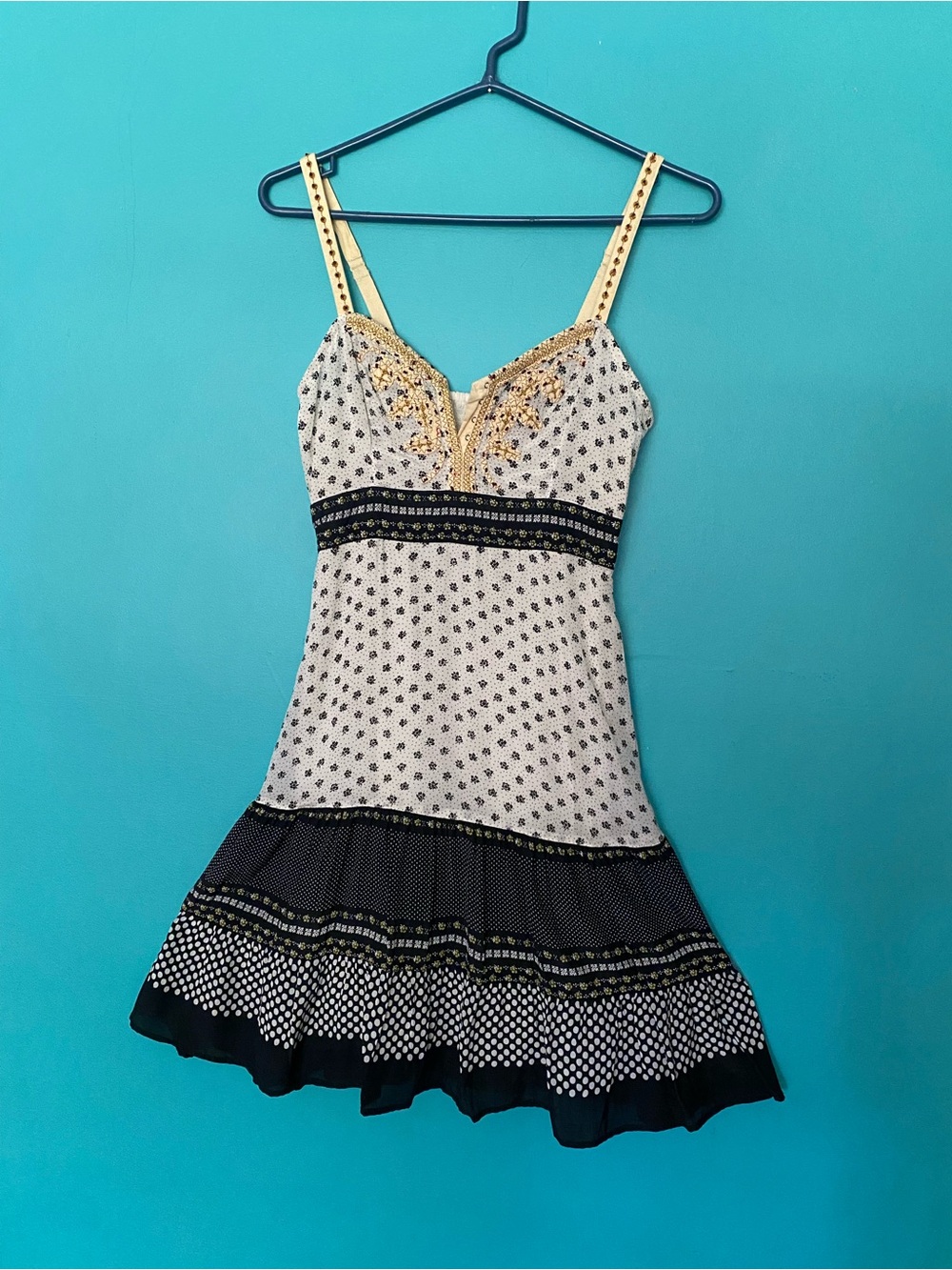 Free People Floral Sundress Smocked Back 0